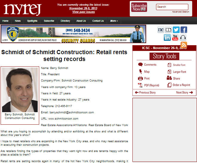Click to Read Interview in the New York Real Estate Journal